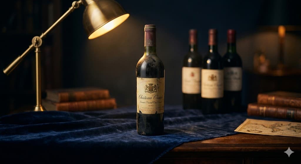 Collection de grands crus sur velours, lampe de bureau